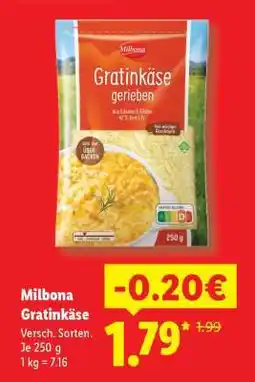 Lidl Milbona Gratinkäse Angebot