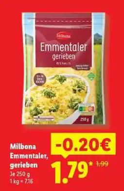 Lidl Milbona Emmentaler, gerieben Angebot