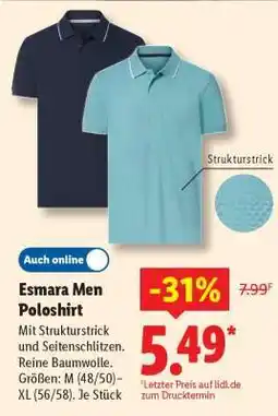 Lidl Esmara Men Poloshirt Angebot