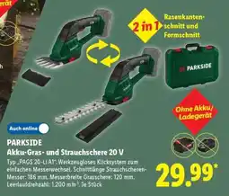 Lidl PARKSIDE Akku-Gras- und Strauchschere 20 V Angebot