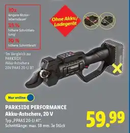 Lidl PARKSIDE PERFORMANCE Akku-Astschere, 20 V Angebot
