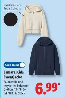 Lidl Esmara Kids Sweatjacke Angebot