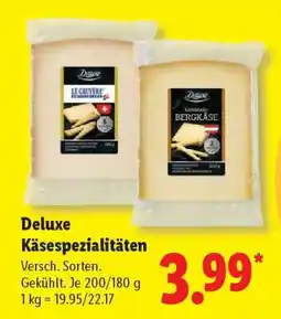 Lidl Deluxe Käsespezialitäten Angebot