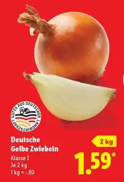Lidl Deutsche gelbe Zwiebeln Angebot