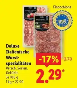 Lidl Deluxe Italienische Wurstspezialitäten Angebot