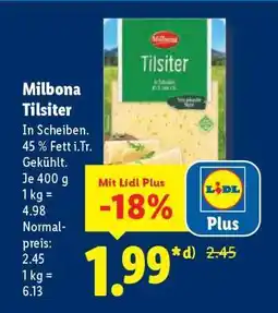 Lidl Milbona Tilsiter Angebot