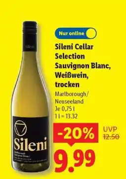 Lidl Sileni Cellar Selection Sauvignon Blanc, Weißwein, trocken Angebot