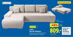 Lidl Juskys Sofa mit Ottomane Angebot