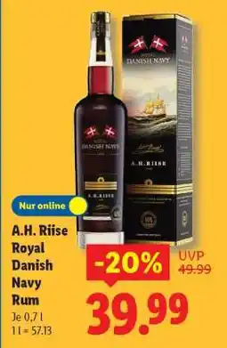 Lidl A.H. Riise Royal Danish Navy Rum Angebot