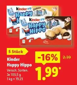Lidl kinder Happy Hippo Angebot