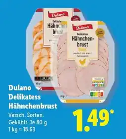 Lidl Dulano Delikatess Hähnchenbrust Angebot