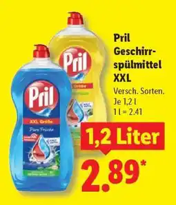 Lidl Pril Geschirrspülmittel XXL Angebot