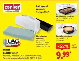Lidl ZENKER Backcontainer Angebot