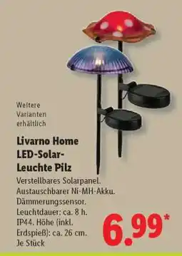 Lidl Livarno Home LED-Solar-Leuchte Pilz Angebot