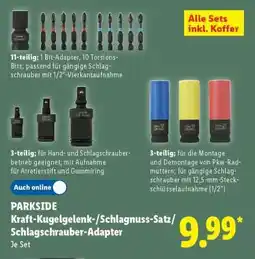 Lidl PARKSIDE Kraft-Kugelgelenk-/Schlagnuss-Satz/Schlagschrauber-Adapter Angebot