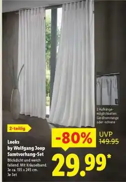 Lidl Looks by Wolfgang Joop Samtvorhang-Set Angebot