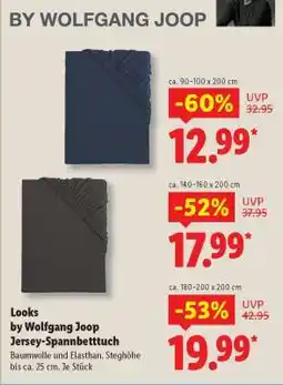 Lidl LOOKS by Wolfgang Joop Jersey-Spannbetttuch Angebot