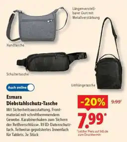 Lidl Esmara Diebstahlschutz-Tasche Angebot
