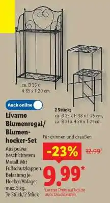 Lidl Livarno Blumenregal/Blumenhocker-Set Angebot