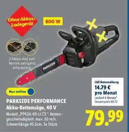 Lidl PARKSIDE PERFORMANCE Akku-Kettensäge, 40 V Angebot