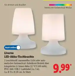 Lidl Livarno LED-Akku-Tischleuchte Angebot
