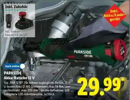 Lidl PARKSIDE Akku-Ratsche 12 V Angebot