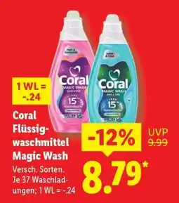 Lidl Coral Flüssigwaschmittel Magic Wash Angebot