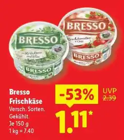 Lidl Bresso Frischkäse Angebot