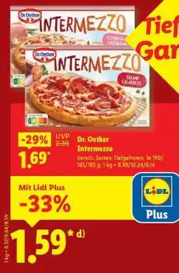 Lidl Dr. Oetker Intermezzo Angebot
