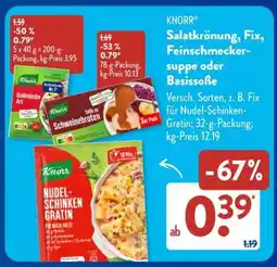 Aldi Süd KNORR Salatkrönung, Fix, Feinschmeckersuppe oder Basissosse Angebot