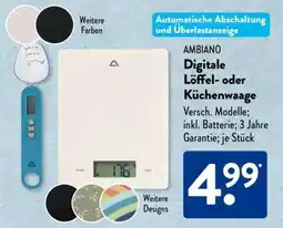 Aldi Süd AMBIANO Digitale Löffel- oder Küchenwaage Angebot