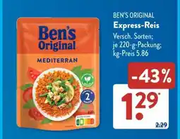 Aldi Süd Ben’s Original Express Reis Angebot