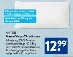 Aldi Süd Novitesse Memo-Visco-Chip-Kissen Angebot