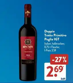 Aldi Süd Doppio Tratto Primitivo Puglia IGT Angebot