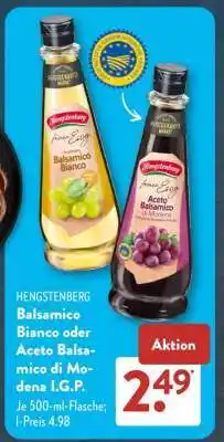Aldi Süd HENGSTENBERG Balsamico Bianco oder Aceto Balsamico di Modena I.G.P Angebot