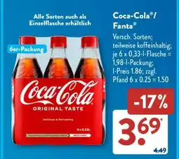 Aldi Süd Coca-Cola Fanta Angebot