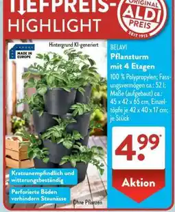 Aldi Süd BELAVI Pflanzturm mit 4 Etagen Angebot