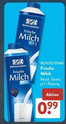 Aldi Süd Weihenstephan frische Milch Angebot