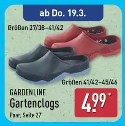 Aldi Nord GARDENLINE Gartenclogs Angebot