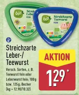 Aldi Nord Streichzarte Leber-/Teewurst Angebot