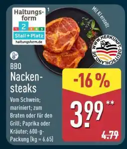 Aldi Nord BBQ Nackensteaks Angebot