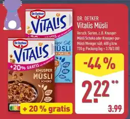 Aldi Nord DR. OETKER Vitalis-Müsli Angebot