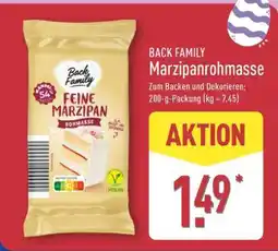 Aldi Nord BACK FAMILY Marzipanrohmasse Angebot