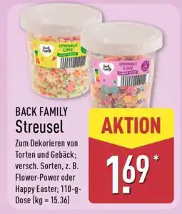 Aldi Nord BACK FAMILY Streusel­ Angebot