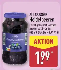Aldi Nord ALL SEASONS Heidelbeeren Angebot