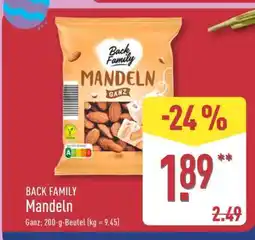 Aldi Nord BACK FAMILY Mandeln Angebot
