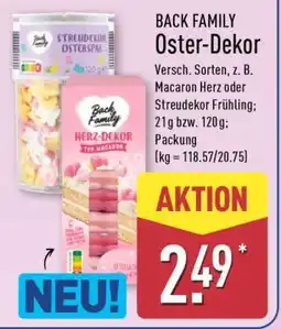 Aldi Nord BACK FAMILY Oster-Dekor Angebot