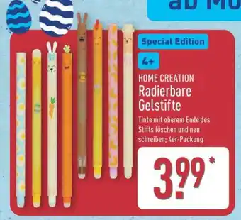Aldi Nord HOME CREATION Radierbare Gelstifte Angebot