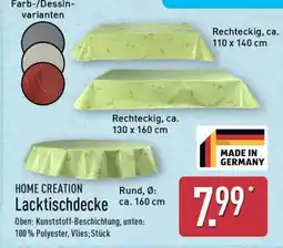 Aldi Nord HOME CREATION Lacktischdecke Angebot