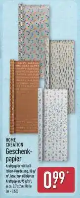 Aldi Nord HOME CREATION Geschenkpapier Angebot